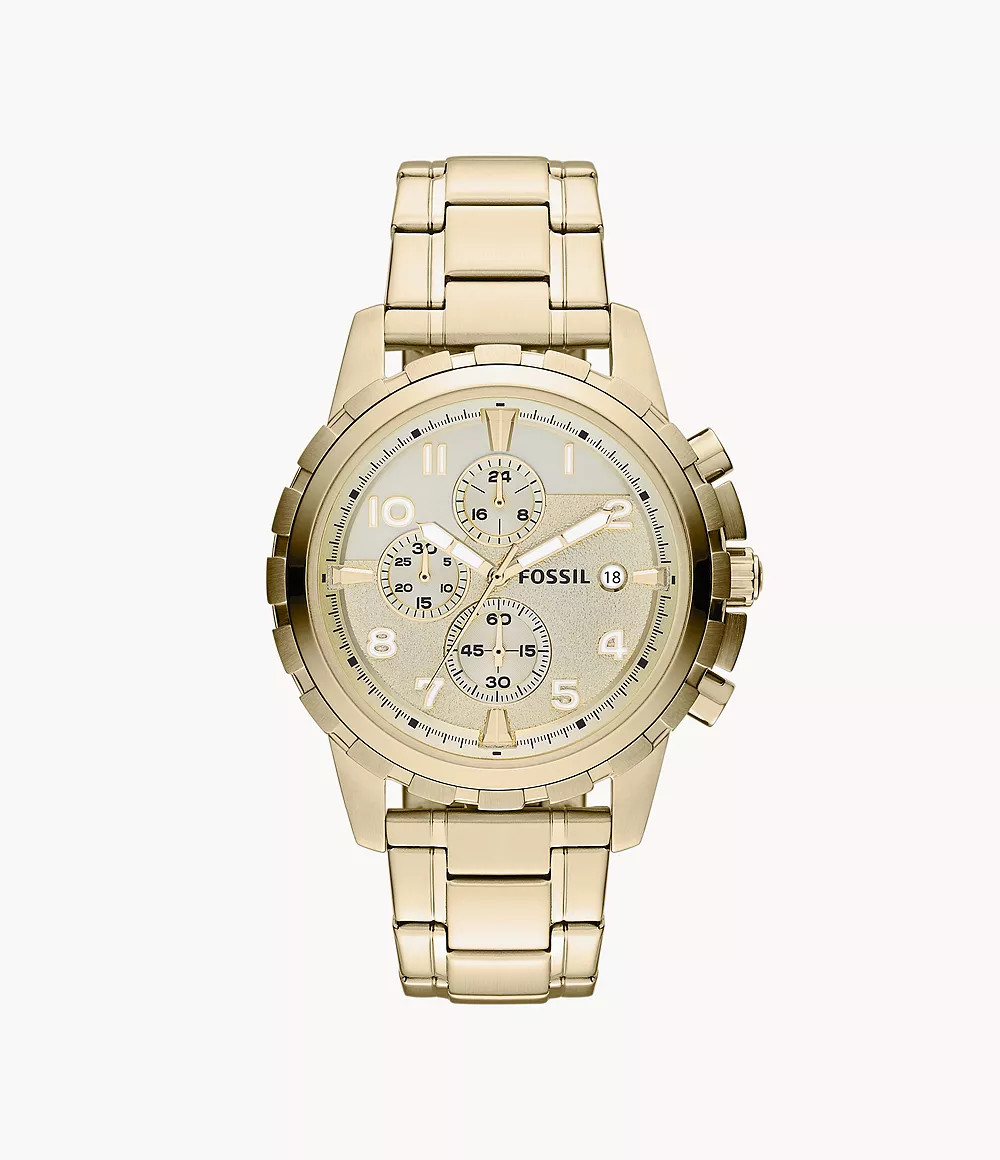 Dean Chronograph Gold-Tone Stainless Steel Watch | Fossil (US)