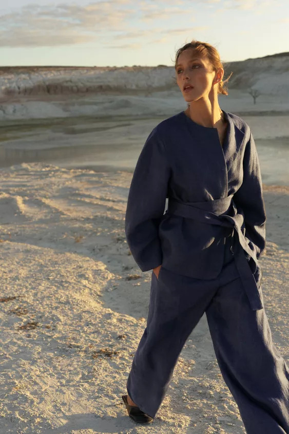 100% LINEN KIMONO ZW COLLECTION LIMITED EDITION | Zara US