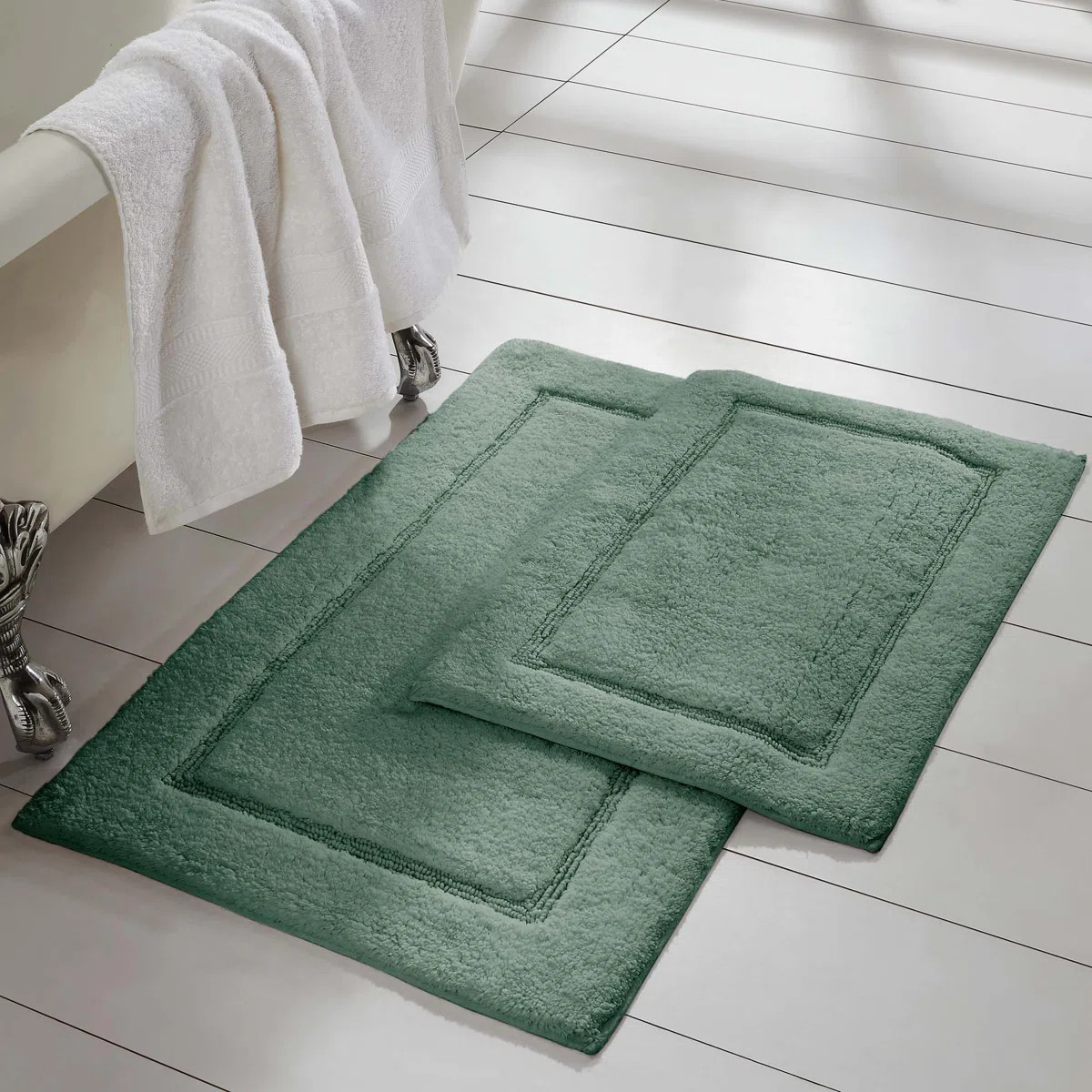 Modern Threads 2-Pack Solid Loop with Non-Slip Backing Bath Mat Sets & Reviews | Wayfair | Wayfair North America