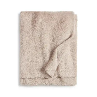 Nordstrom Nestle Faux Fur Throw Blanket in Pink Sepia at Nordstrom, Size One Size Oz | Nordstrom