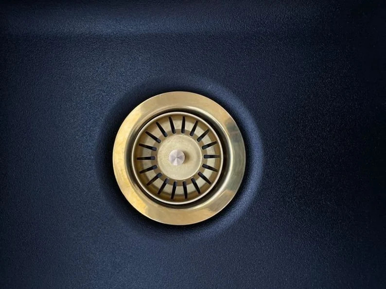 Unlacquered Brass Kitchen Sink Strainer Sink Waste Strainer | Etsy | Etsy (US)