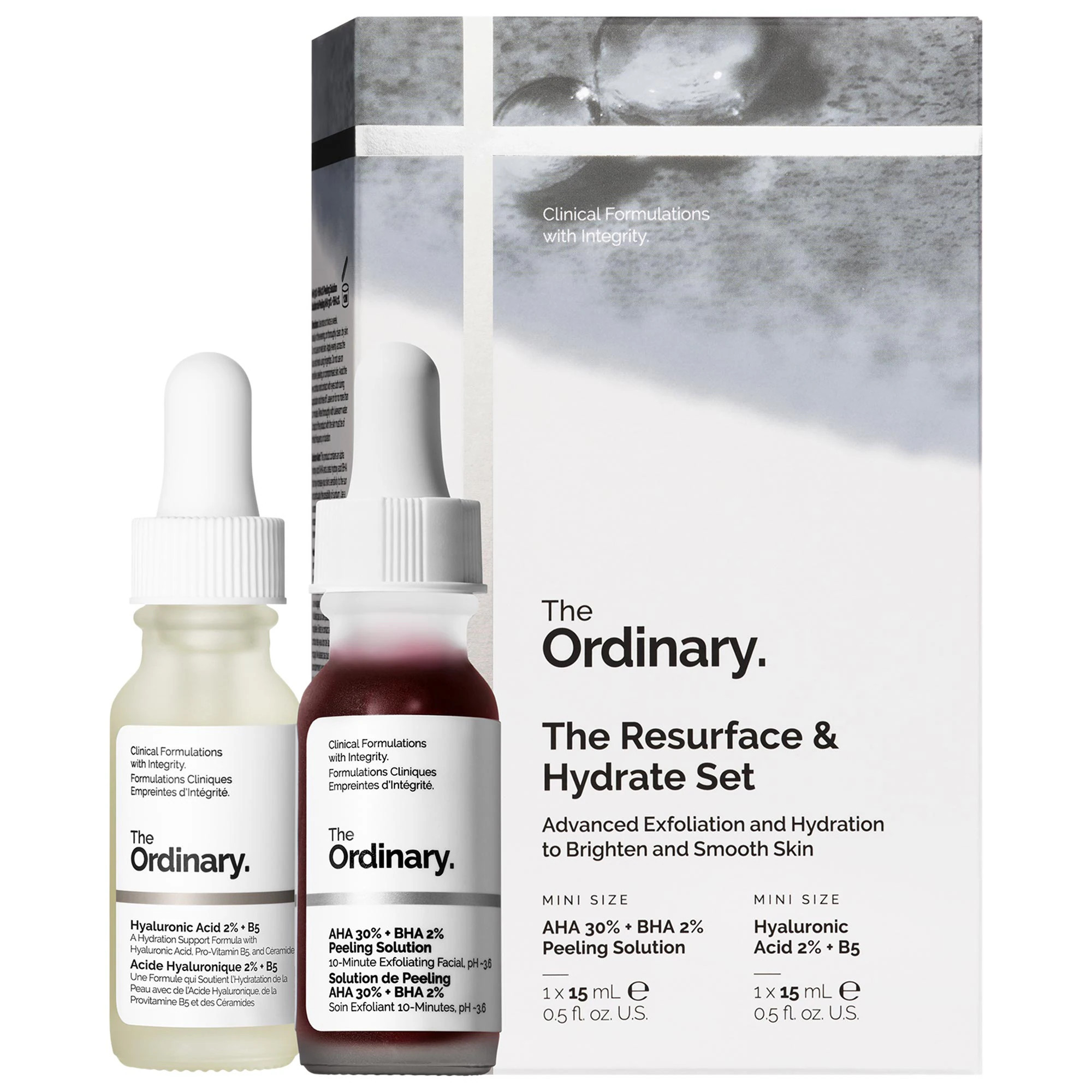 The Ordinary The Resurface & Hydrate Set with Hyaluronic Acid + AHA | Sephora (US)