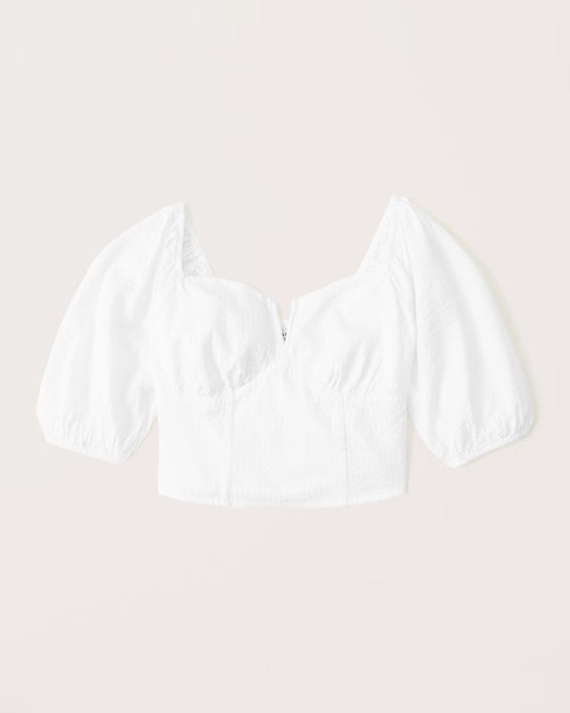 Short-Sleeve Puff Sleeve Top | Abercrombie & Fitch (US)