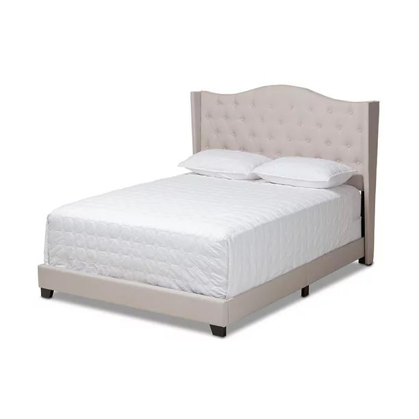 Baxton Studio Alesha Modern and Contemporary Beige Fabric Upholstered Queen Size Bed - Walmart.co... | Walmart (US)
