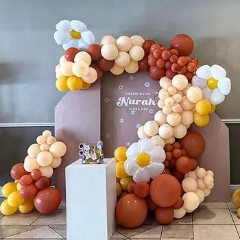 Sugoiti Daisy Spring Balloons Garland Arch Kit Orange Red Yellow Cream Flower 113PCS Latex Balloo... | Amazon (US)