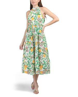 Made In Italy Lemon Print Cotton Maxi Dress | Casual Dresses  | Marshalls | Marshalls