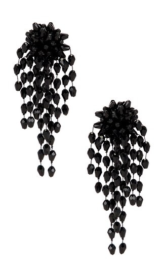 Clip Earrings in Black & Silver | Revolve Clothing (Global)
