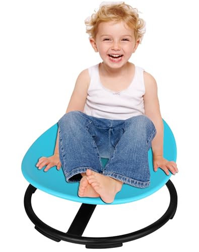 FERUERW Spinning Chair for Autistic Kids, Sensory Swivel Chair, 220LBS Weight Capacity, Sensory Toy for Children with ADHD/Autism, Training Body Coordination, 3+ Years (Blue) | Amazon (US)