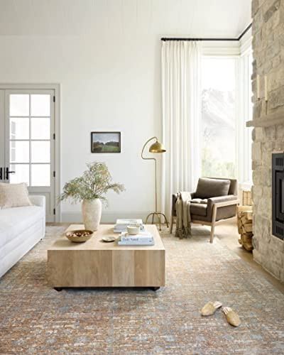 Angela Rose x Loloi Blake Collection BLA-05 Sand / Sky, Transitional 7'-10" x 10'-2" Area Rug | Amazon (US)