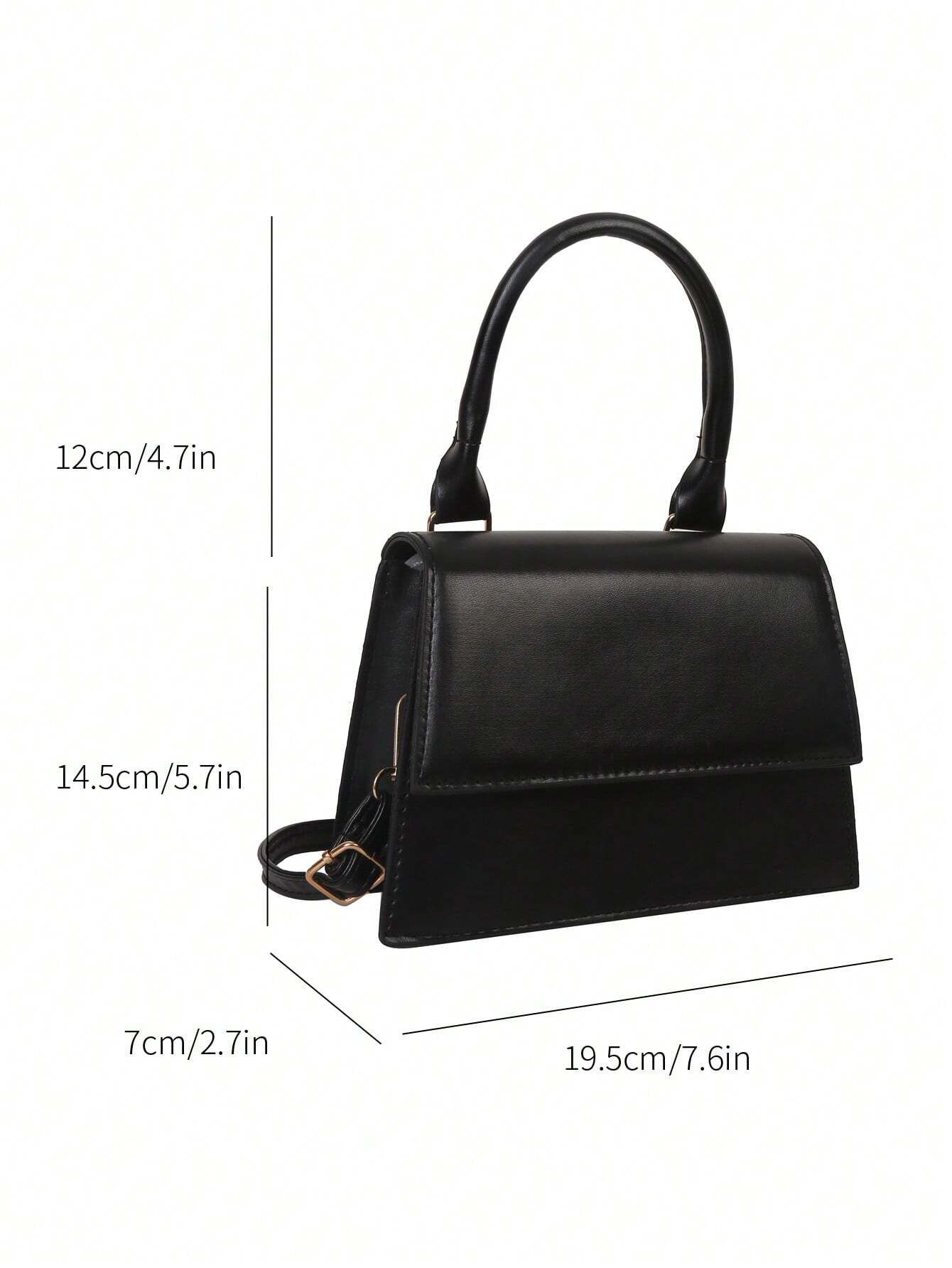 Mini Fashionable Solid Color Pu Handbag | SHEIN