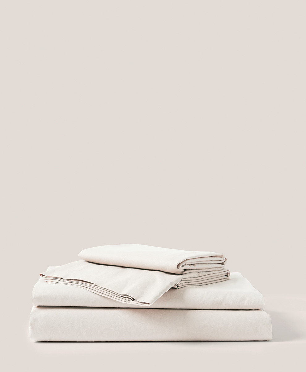 Home Bone Organic Cool-Air Percale Sheet Set CK | Pact Apparel