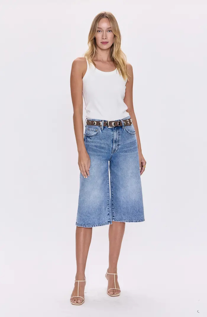 Linden High Waist Denim Bermuda Shorts | Nordstrom