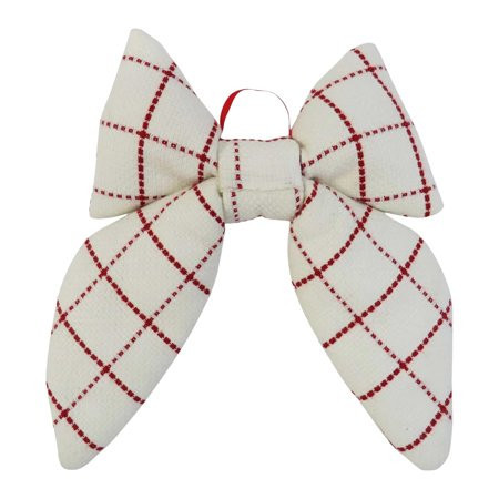 Red and White Plaid Decorative Christmas Bow, 15.5", by DkinJom | Walmart (US)
