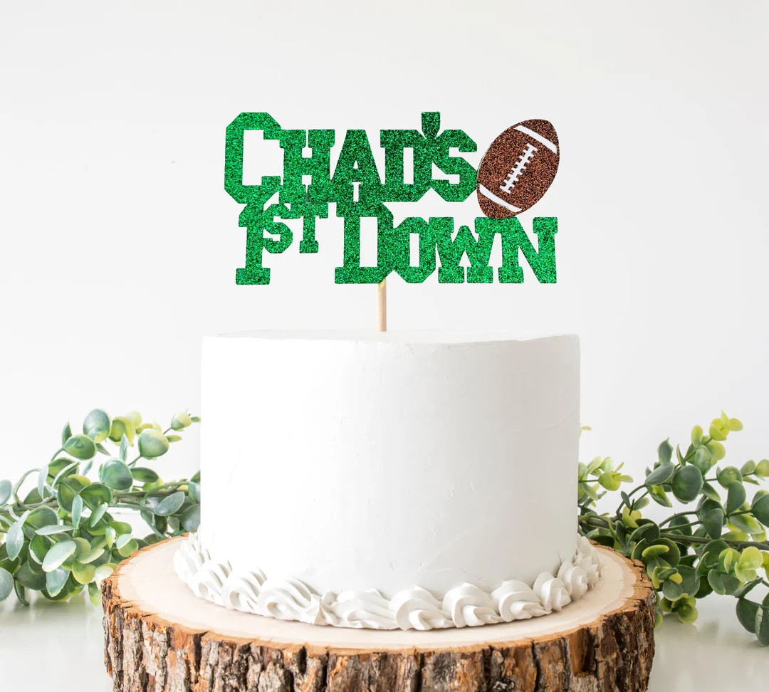 Custom Football 1st Down Cake Topper, 1st Down Football Party, Football Smash Cake, Sports Birthd... | Etsy (US)