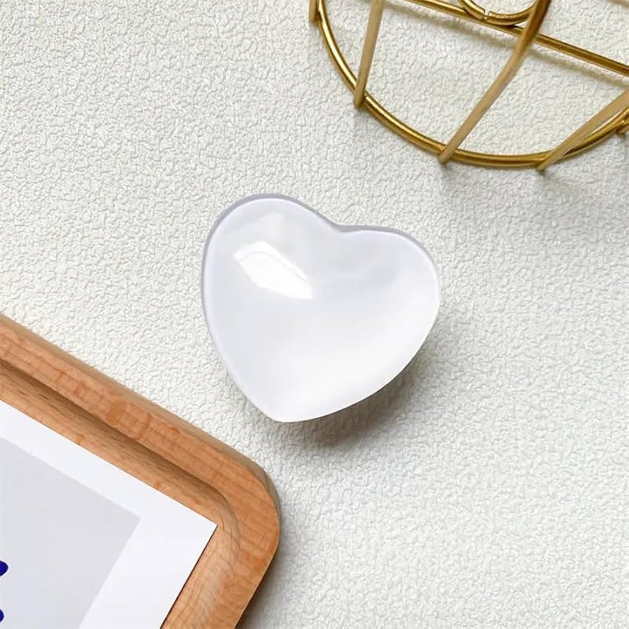 White Heart Phone Holder Stand griptok, Glass, Crystal, Cute, Pretty, Resin, ABS, Acrylic, epoxy(... | Amazon (US)