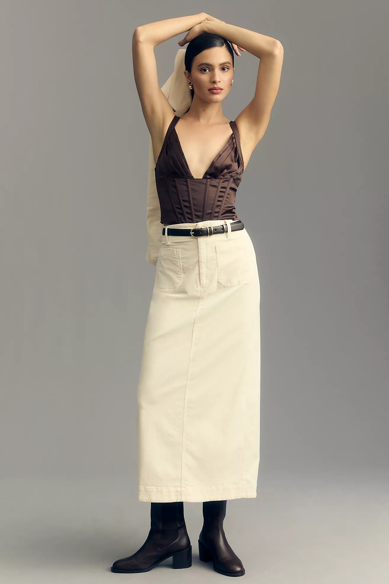 The Colette Corduroy Maxi Skirt by Maeve | Anthropologie (US)