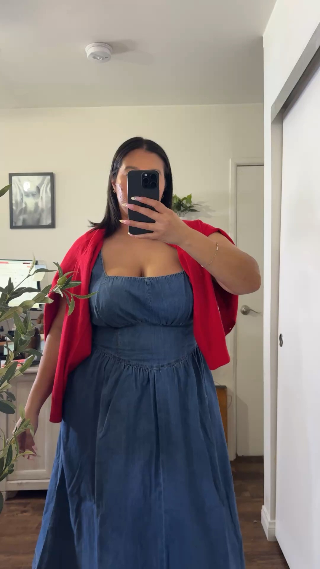 Express always comes through for me. It’s elevated, it’s effortless, and so curvy/ midsize friendly which is why I love express so much. I can breathe in all these pieces and the quality is so good. 

Denim dress - large / runs a little big from the straps but I love the entire fit. Love the waist area , very tummy friendly , dress has pockets , smocked back 

Cardigan - XL/ runs small/ size up/ great material / so comfortable 


Midsize fashion
Midsize outfit 
Midsize dress
Curvy fashion 
Denim dress 
Drop waist dress 
Date night outfit 
Summer outfit 
Spring outfit 
Vacation outfit 
Brunch outfit 
Drop waist jumpsuit 
Jumpsuit 
Black outfit 
Elevated outfit 

#LTKPetite #LTKootd #LTKMidsize