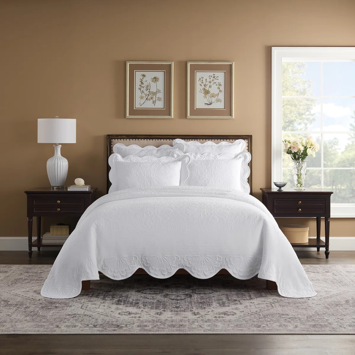 Historic Charleston Charleston Estate Queen Coverlet, 90 In x 96 In 100% Cotton Matelasse Bedspre... | Wayfair North America