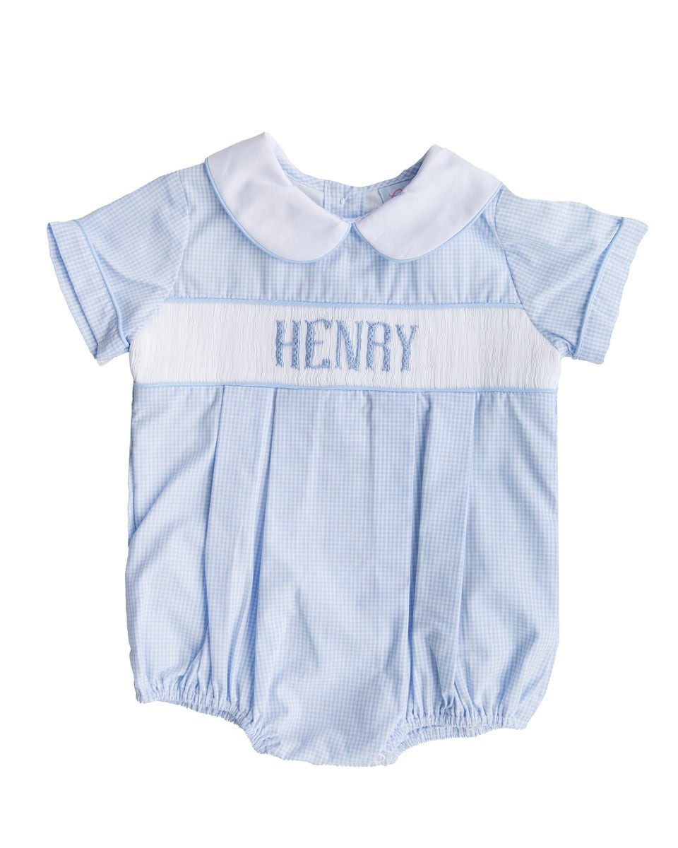 Gingham Got the Blues - Custom Henry Bubble | Ann + Reeves Kids