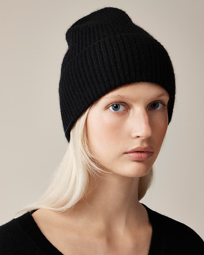 Ribbed cashmere beanie | J. Crew US