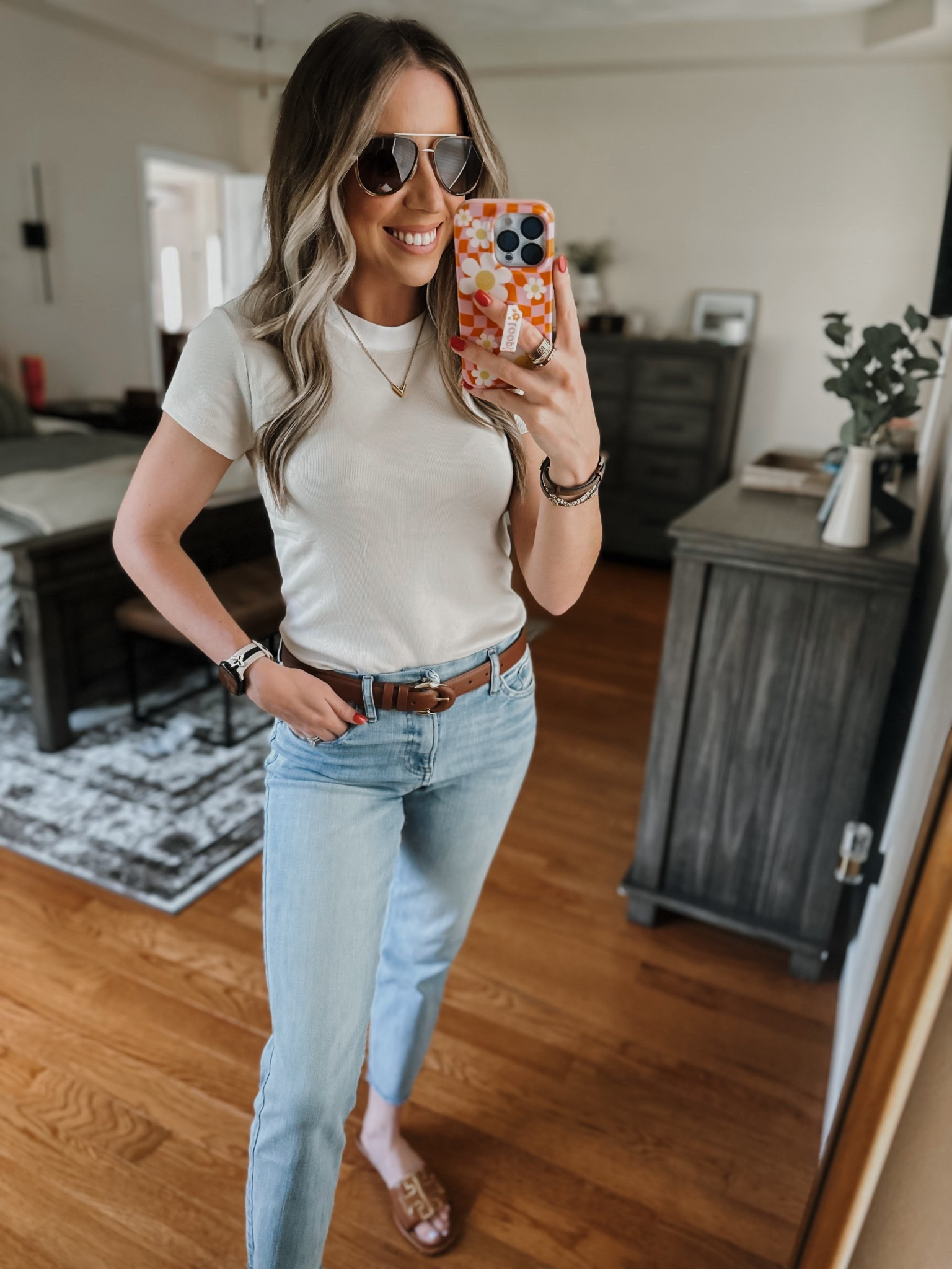 Casual summer outfit. Target finds—wearing a small in this tee! Can dress it up or down  

#LTKFindsUnder50 #LTKSaleAlert #LTKSummerEdit