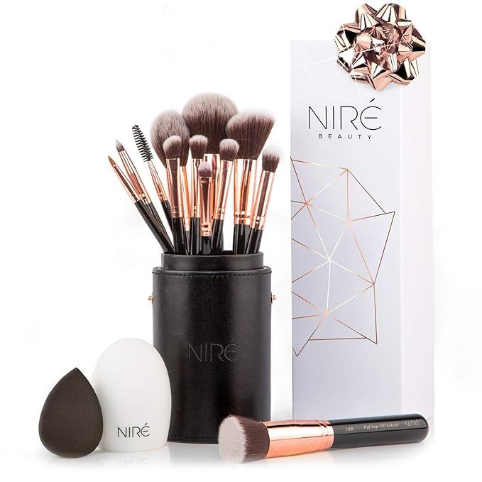 Niré Beauty 15piece Award Winning Professional Makeup Brush Set: Makeup Brushes with Case, Beaut... | Amazon (US)