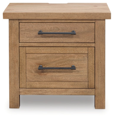 Kristiland 29" 2 Drawer Charging Nightstand | Ashley Homestore