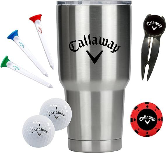Callaway 30-Oz. Stainless Steel Tumbler & Golf Accessories Gift Set | Amazon (US)