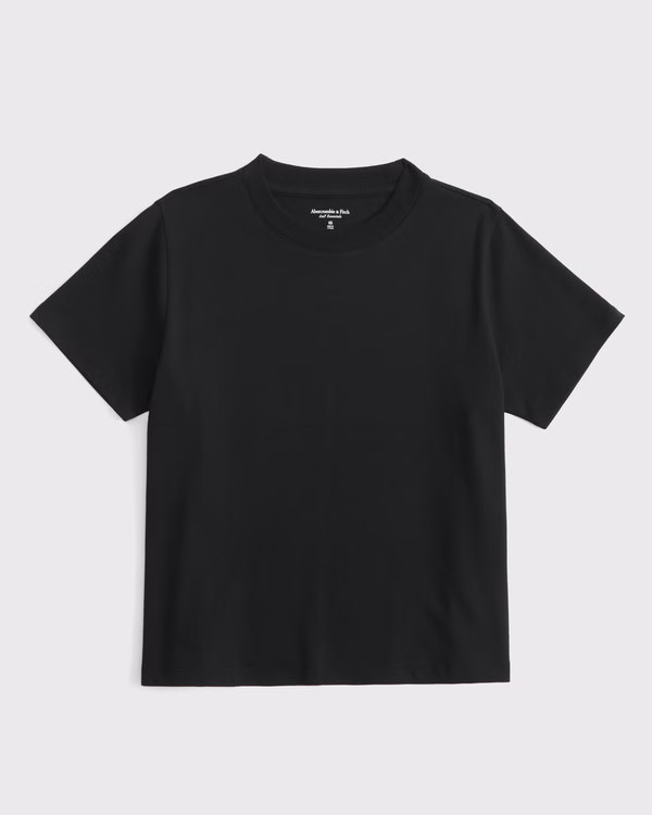 Women's Essential Premium Polished Easy Tee | Women's Tops | Abercrombie.com | Abercrombie & Fitch (US)