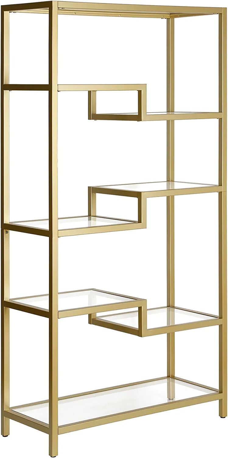 Amazon.com: Johann 68'' Tall Rectangular Bookcase in Brass : Home & Kitchen | Amazon (US)