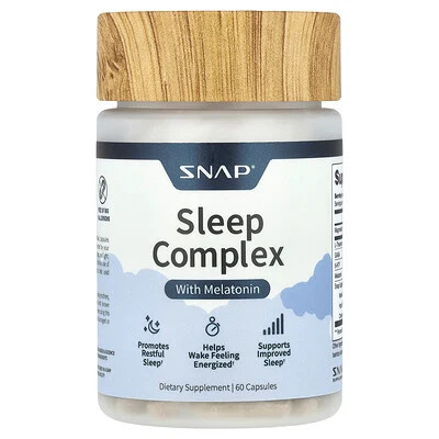 Snap Supplements, Sleep Complex with Melatonin, 60 Capsules | iHerb