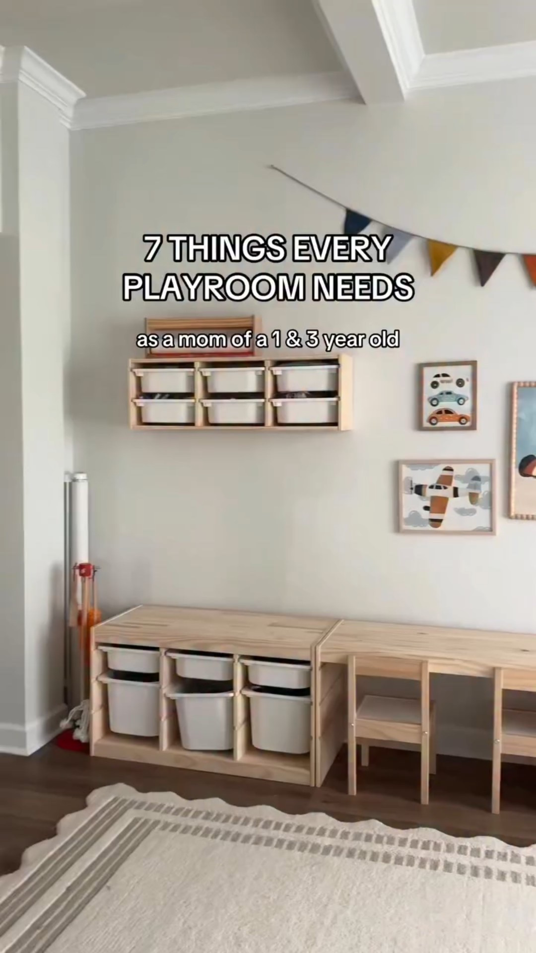 My favorite playroom purchases! Comment PLAYROOM and I’ll send you the links! 
#toddlermom #toddlers #playroom #playroominspo #toddlerplayroom