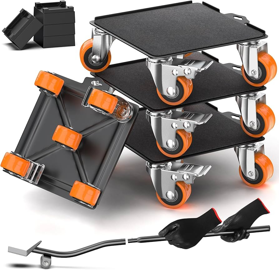 2000 lb Capacity - Heavy Duty Furniture Movers with Wheels and Moving Dolly, Includes Furniture L... | Amazon (US)