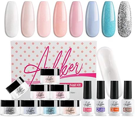 Aikker 13pcs Acrylic Dipping Powder Nail Starter Kit 8 Color Dip Powder - Fresh Set AK11 | Amazon (US)
