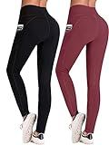 IUGA High Waist Yoga Pants with Pockets, Tummy Control Yoga Capris for Women, 4 Way Stretch Capri Le | Amazon (US)