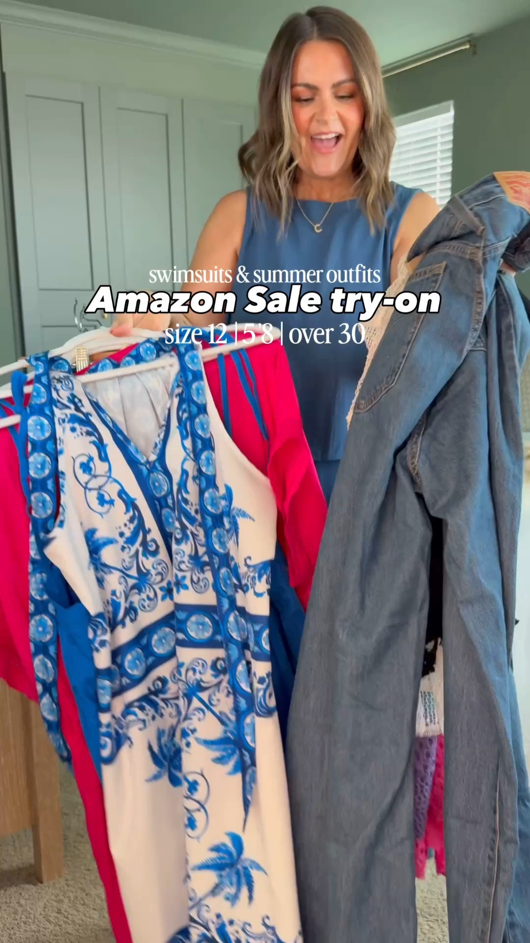 Amazon sale try on!
Blue set, large
Black swimsuit, large
Blue/white dress, large
Pink swimsuit & coverup, large
Blue dress, large (need a medium)
White top & shawl, large
Jeans, 32 (sized up 1)
Shoes, true to size 

Size 12, midsize, summer outfits, swimwear, Amazon finds, Amazon fashion, style over 30

#LTKMidsize #LTKgrwm #LTKstorytime
