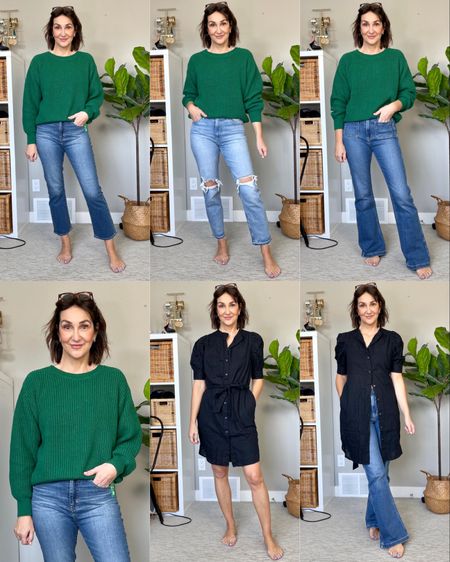 New Gap try on!
I’m 5’ 7” wearing my usual size 27 reg length in all the jeans, sized up to M in the crew neck sweater and to S tall in the dress.
Also linked the micro stitch I used to pin down the collar and the shoes I showed with the 


#LTKsalealert #LTKunder100 #LTKstyletip