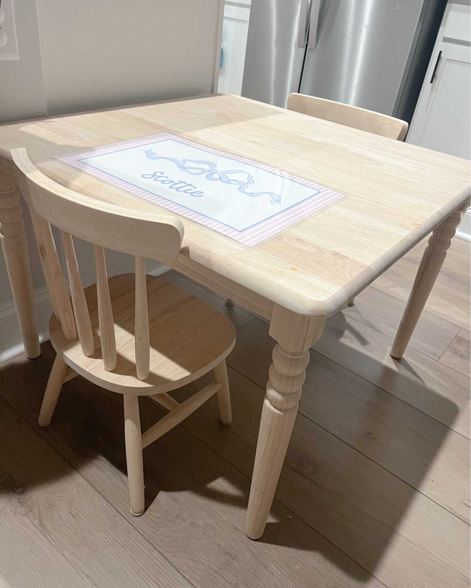 The perfect table and chairs for toddlers! It’s absolutely beautiful. You can stain it or paint it! 

#LTKHome #LTKKids #LTKmomlife