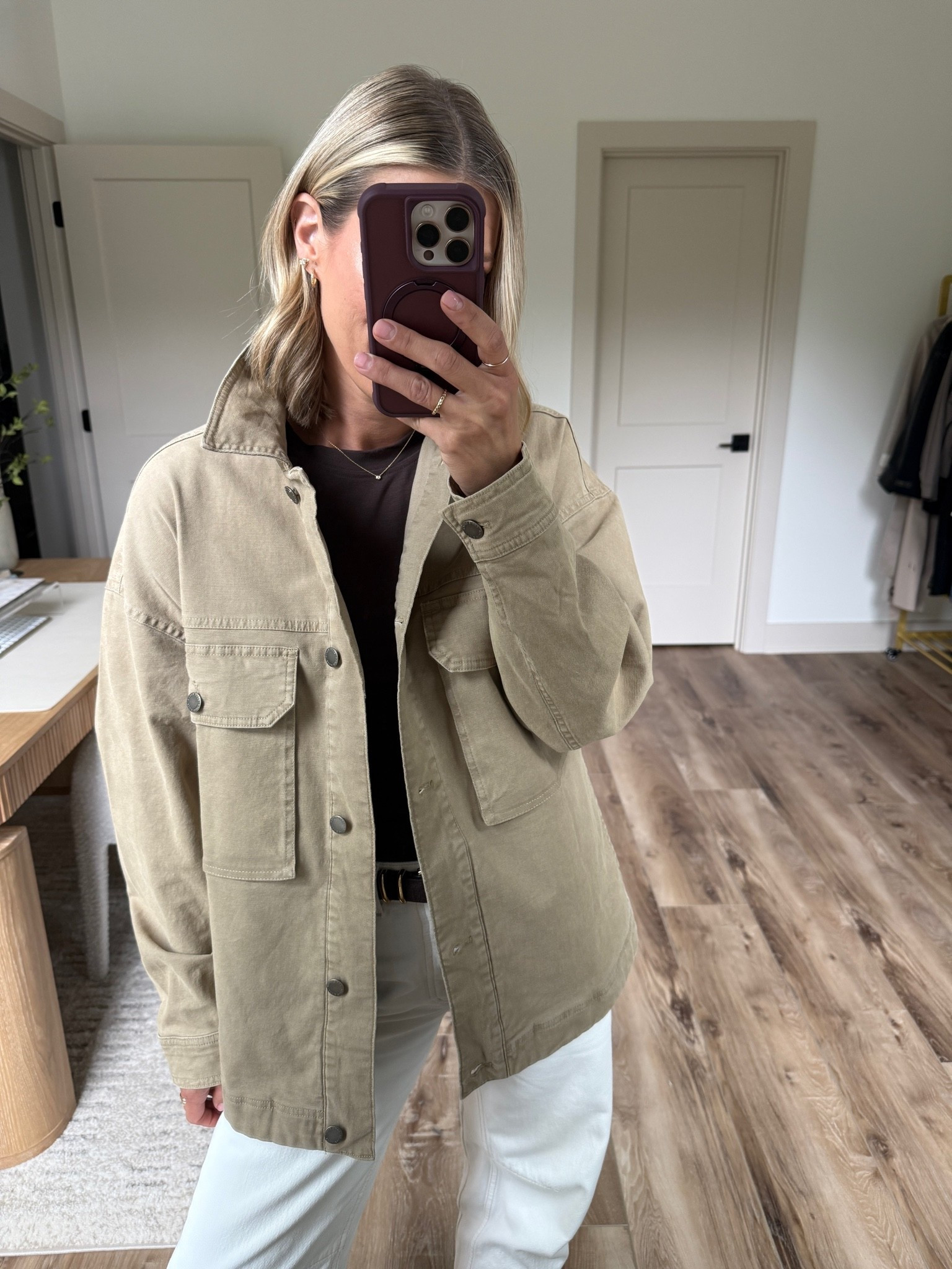 Wearing small jacket, small long sleeve, 25 jeans, small belt, flats tts

#LTKOver40 #LTKootd #LTKSaleAlert