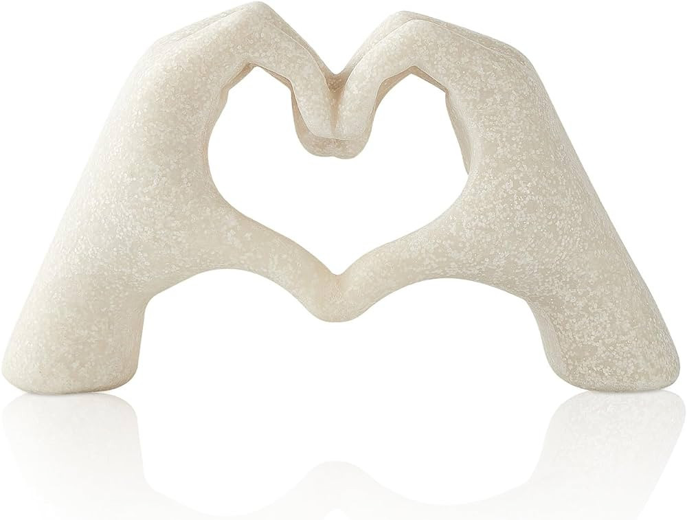 OTARTU Marble Gesture Heart Decoration, Modern Love Statue Finger, Abstract Heart Hands Sculpture... | Amazon (US)