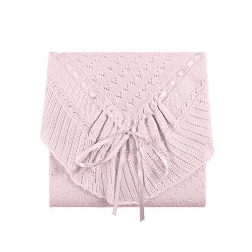 Pointelle Knit Ruffle Blanket | Feltman Brothers