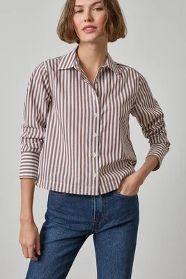 Straight Fit Short Button Down | Lilla P
