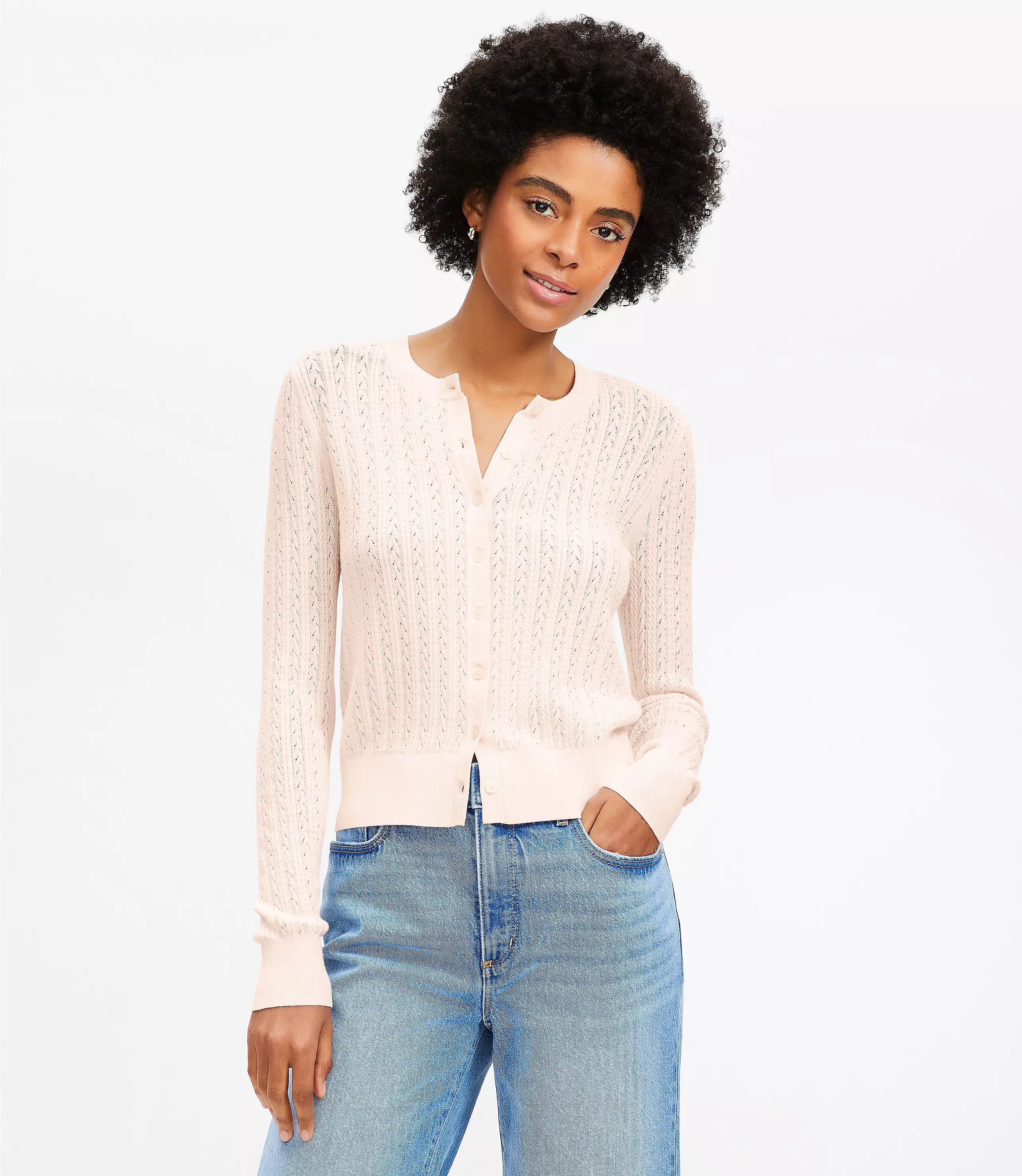Pointelle Cardigan | LOFT