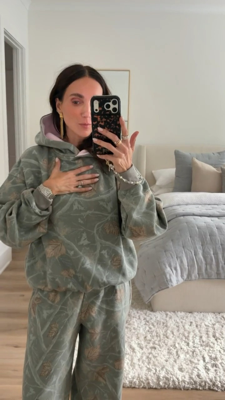 This camo sweatsuit is such a fun twist on a classic cozy set. The relaxed fit makes it perfect for casual fall days, running errands, travel or just staying comfortable while still feeling put together.

I’m wearing a size M in the sweatshirt and size S in the pants.

camo sweatsuit, camo hoodie, matching lounge set, fleece hoodie, cozy fall outfit, casual fall style, women’s loungewear, Target fashion finds, everyday outfit, comfortable outfit, blushingrosestyle

#LTKootd #LTKOver40

#LTKdayinmylife #LTKootd #LTKgrwm
