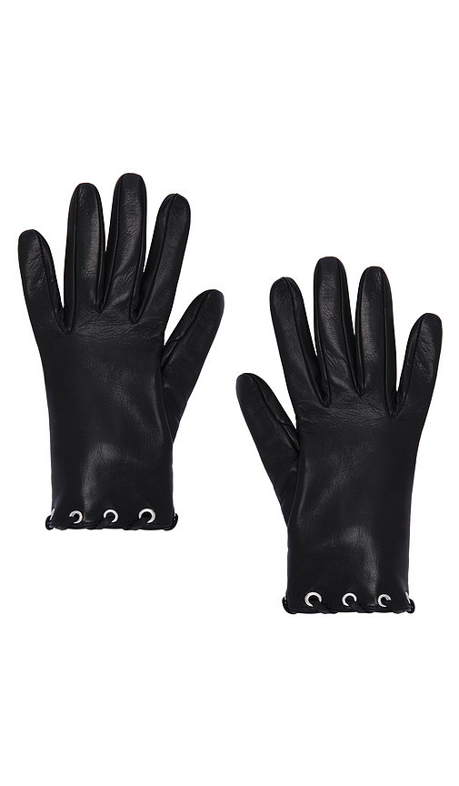 MANOKHI Short Leather Gloves in Black. Size 7 | Revolve Clothing (Global)