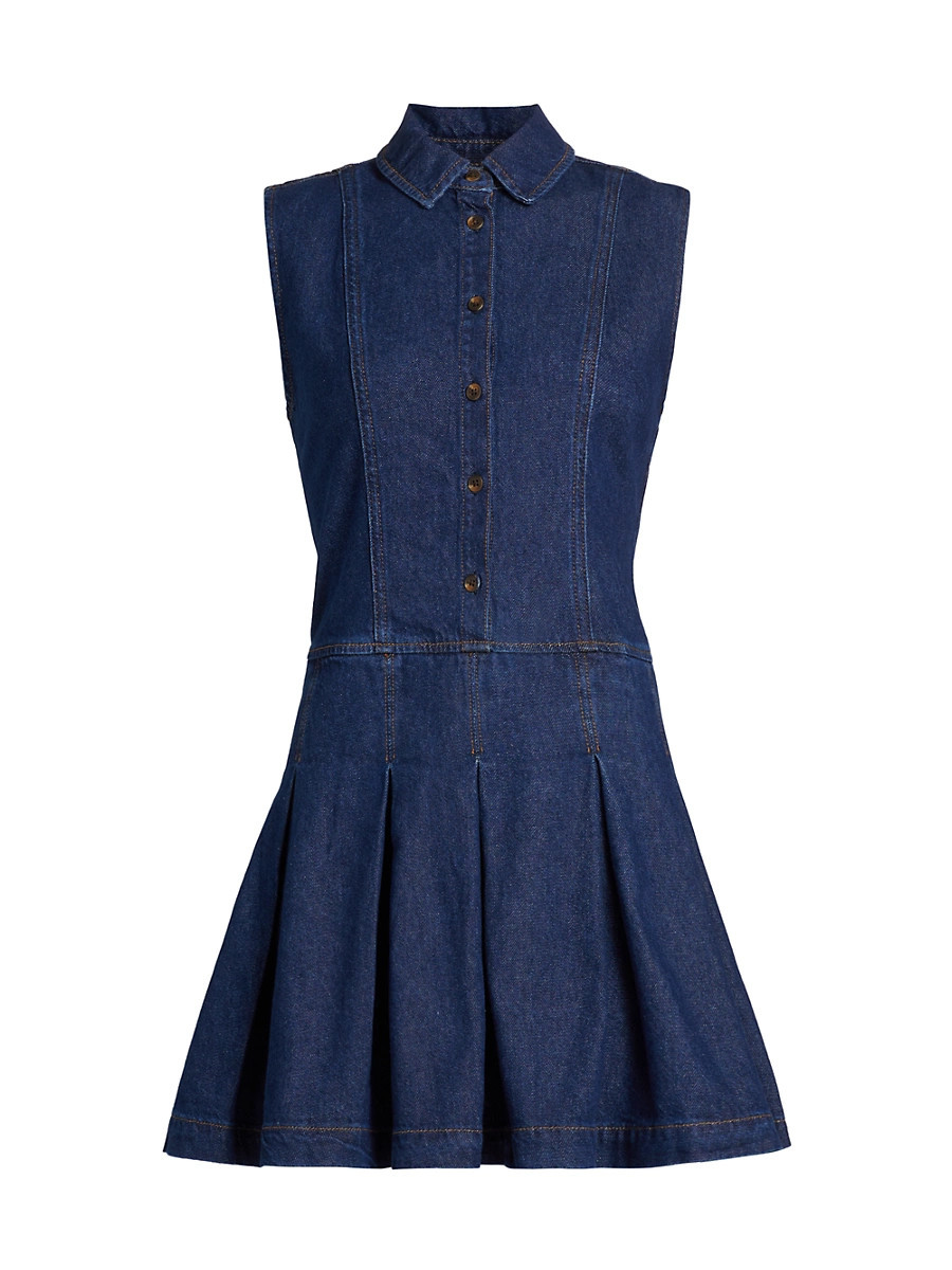 Women's Arella Denim Sleeveless Minidress - Flinders - Size 8 | Saks Fifth Avenue