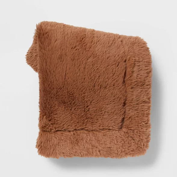 Long Faux Fur Throw Blanket - Threshold™ | Target