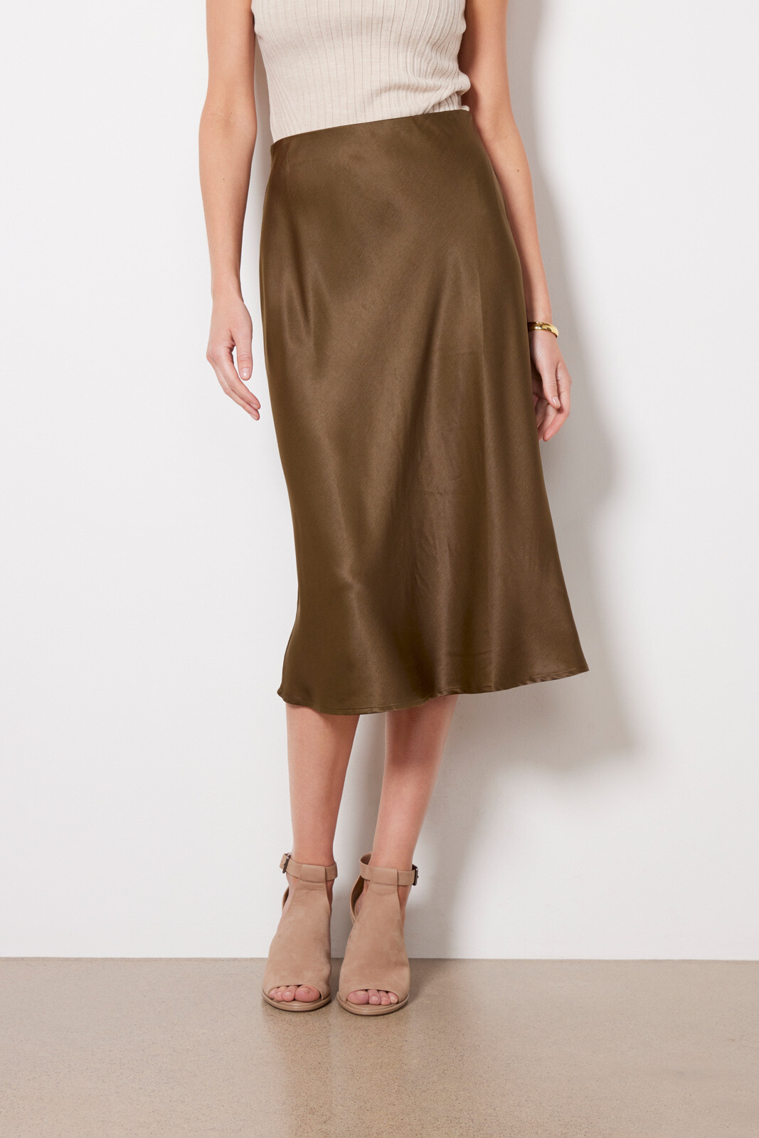 Everyday Satin Midi Skirt | Evereve