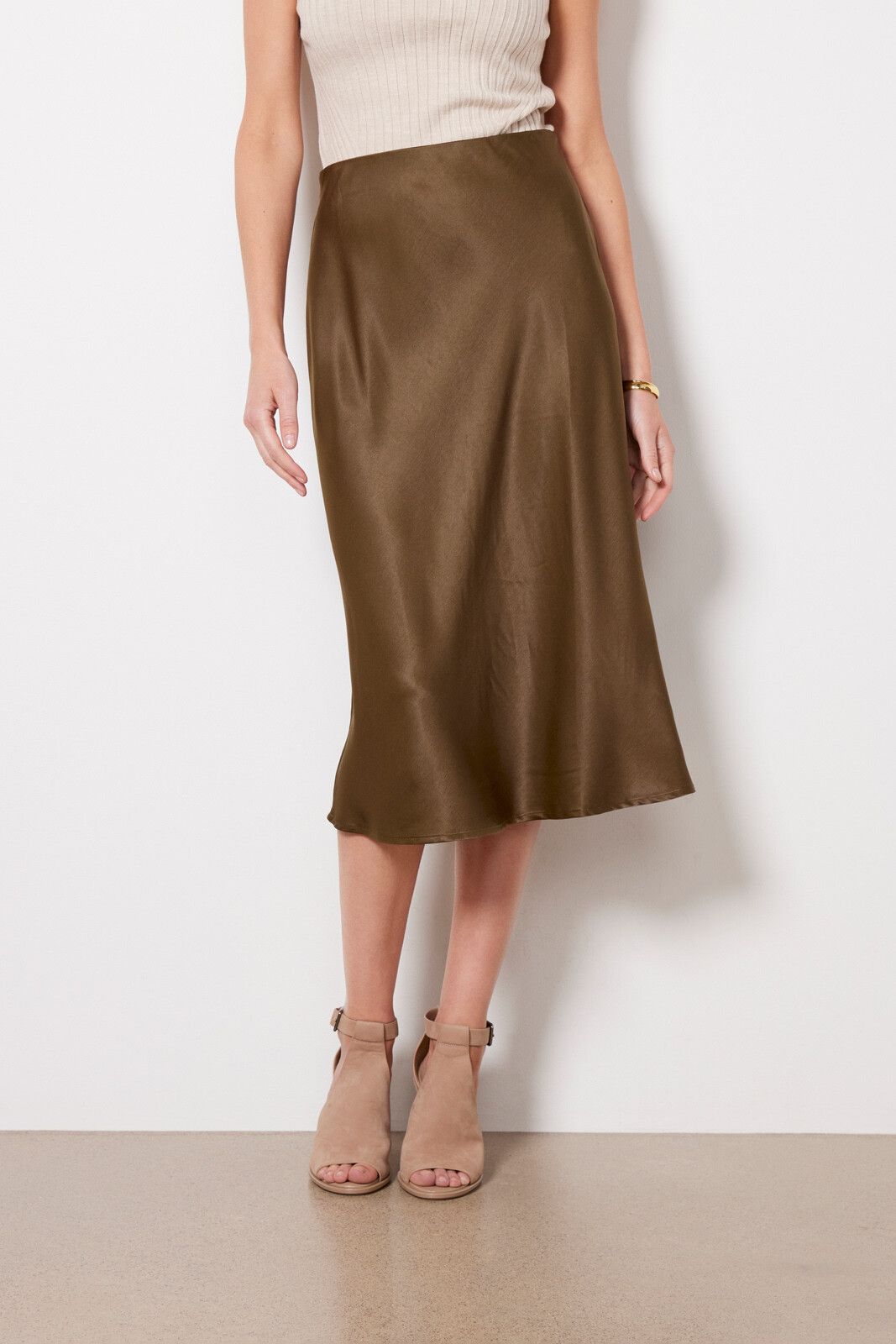 Everyday Satin Midi Skirt | EVEREVE