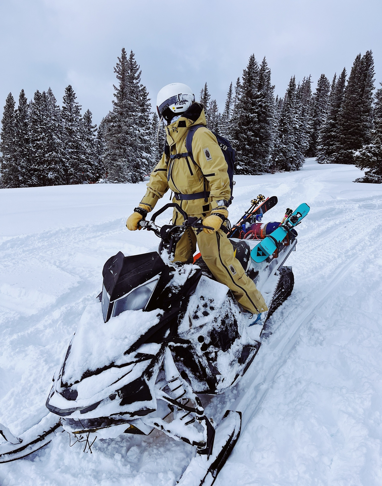 Snowmobiling & skiing in Aspen ⛷️❄️ #LTKski #LTKskiing